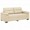 Sofa 2-osobowa, kremowa, 180x81x84 cm, tkaniną