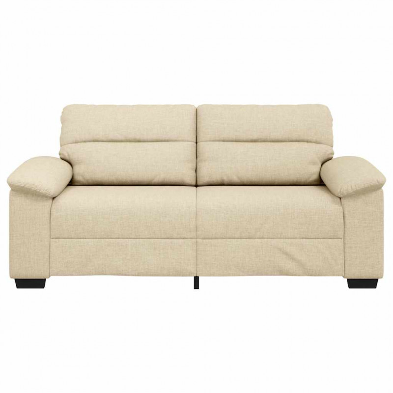 Sofa 2-osobowa, kremowa, 180x81x84 cm, tkaniną