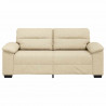Sofa 2-osobowa, kremowa, 180x81x84 cm, tkaniną