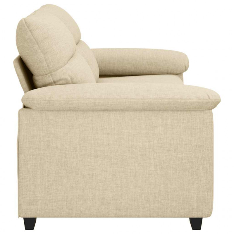 Sofa 2-osobowa, kremowa, 180x81x84 cm, tkaniną