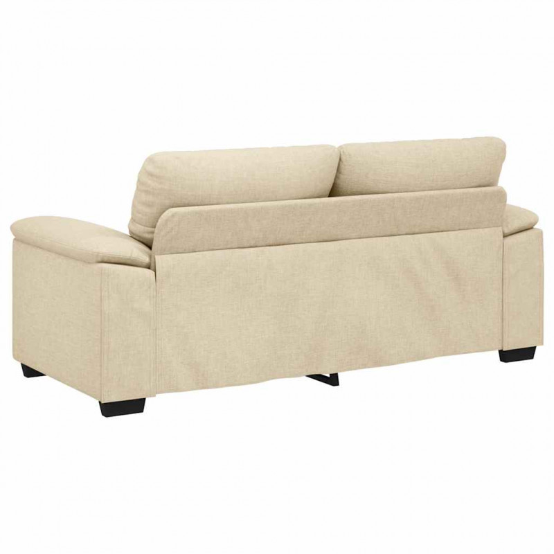 Sofa 2-osobowa, kremowa, 180x81x84 cm, tkaniną