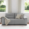 Sofa 2-osobowa, szara chmurowy, 180x81x84 cm, tkaniną