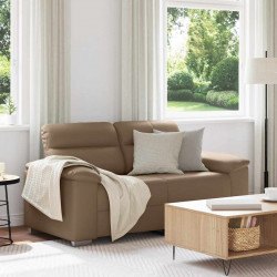 2-osobowa sofa Cappuccino 160x81x84 cm ze skóry ekologicznej