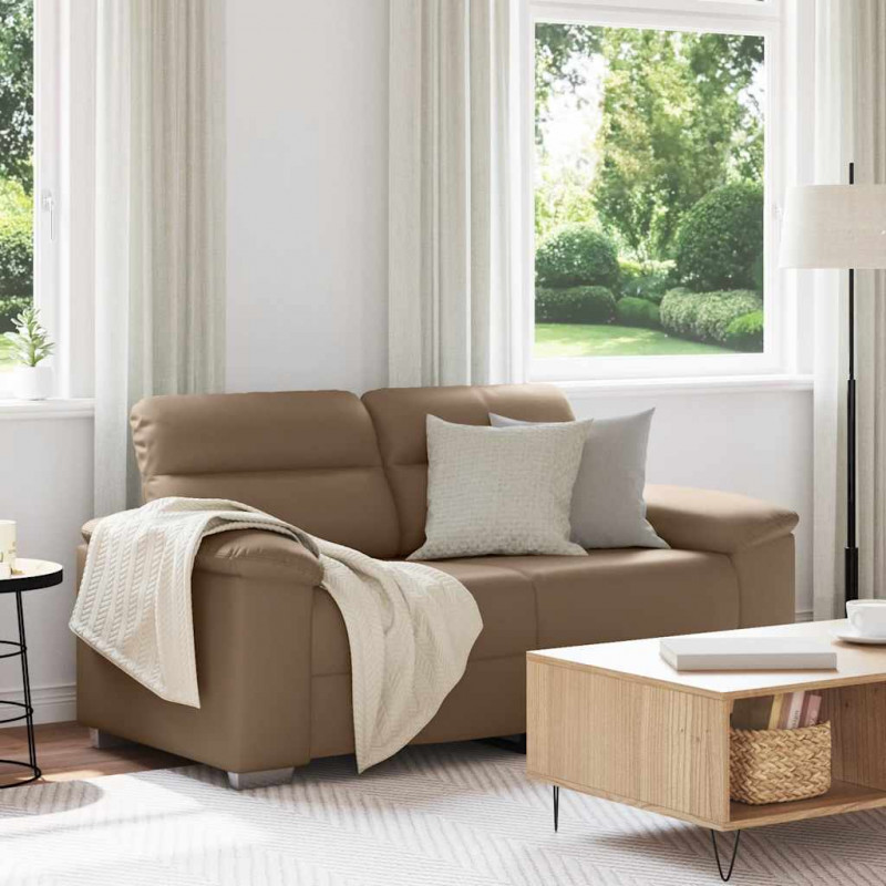 2-osobowa sofa Cappuccino 160x81x84 cm ze skóry ekologicznej