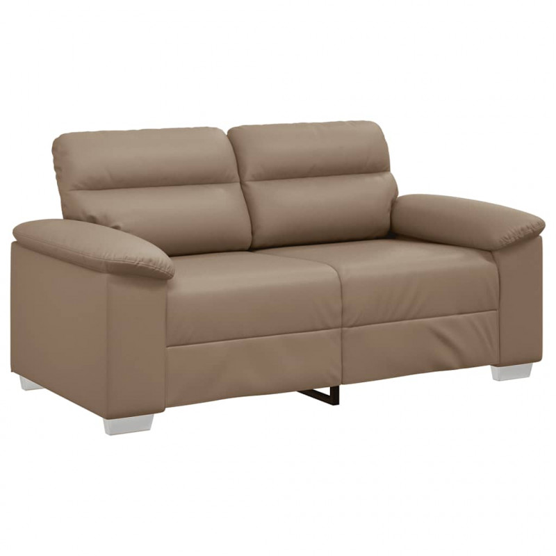 2-osobowa sofa Cappuccino 160x81x84 cm ze skóry ekologicznej