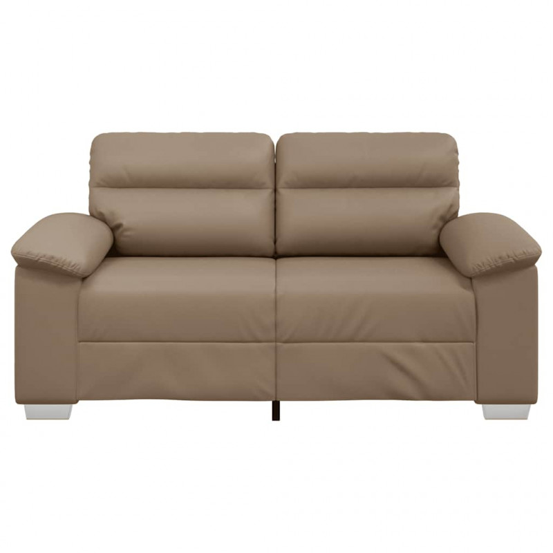 2-osobowa sofa Cappuccino 160x81x84 cm ze skóry ekologicznej