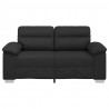 Sofa 2-osobowa czarna 160x81x84 cm ze skóry ekologicznej