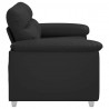 Sofa 2-osobowa czarna 160x81x84 cm ze skóry ekologicznej