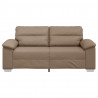2-osobowa sofa Cappuccino 180x81x84 cm ze skóry ekologicznej