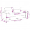 2-osobowa sofa Cappuccino 180x81x84 cm ze skóry ekologicznej