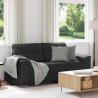 Sofa 2-osobowa czarna 180x81x84 cm ze skóry ekologicznej