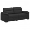 Sofa 2-osobowa czarna 180x81x84 cm ze skóry ekologicznej