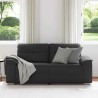 Sofa 2-osobowa czarna 180x81x84 cm ze skóry ekologicznej