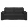 Sofa 2-osobowa czarna 180x81x84 cm ze skóry ekologicznej
