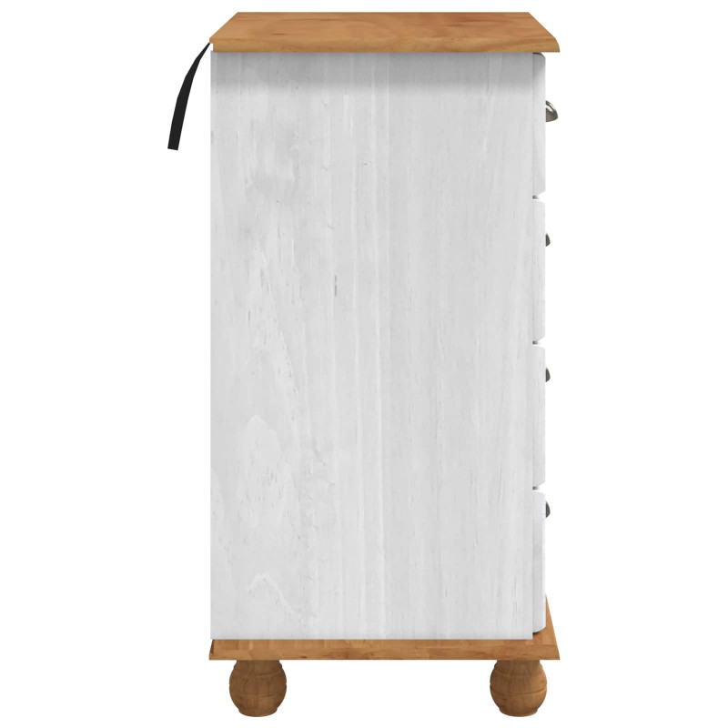 Komoda ASKIM Biały 45,8 x 40 x 79 cm Lite drewno sosnowe