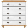 Komoda ASKIM Biały 91 x 40 x 95,5 cm Lite drewno sosnowe