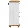Komoda ASKIM Biały 91 x 40 x 95,5 cm Lite drewno sosnowe