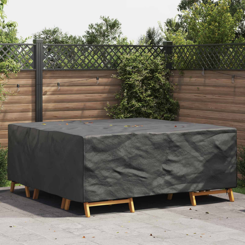 Pokrowiec na meble Gładki Czarny 200 x 200 x 90 cm 600D
