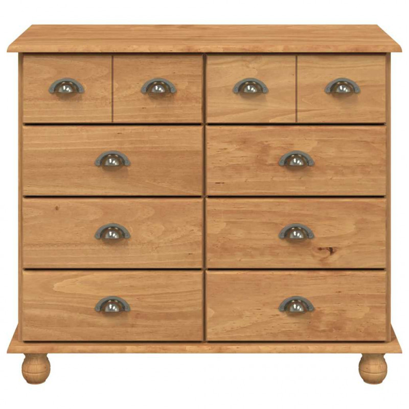 Komoda ASKIM Brązowy 91 x 40 x 79 cm Lite drewno sosnowe