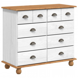 Komoda ASKIM Biały 91 x 40 x 79 cm Lite drewno sosnowe