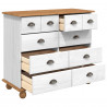 Komoda ASKIM Biały 91 x 40 x 79 cm Lite drewno sosnowe