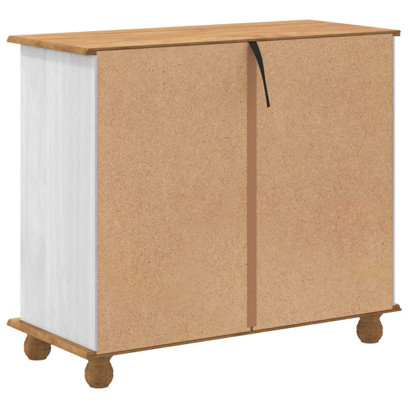 Komoda ASKIM Biały 91 x 40 x 79 cm Lite drewno sosnowe