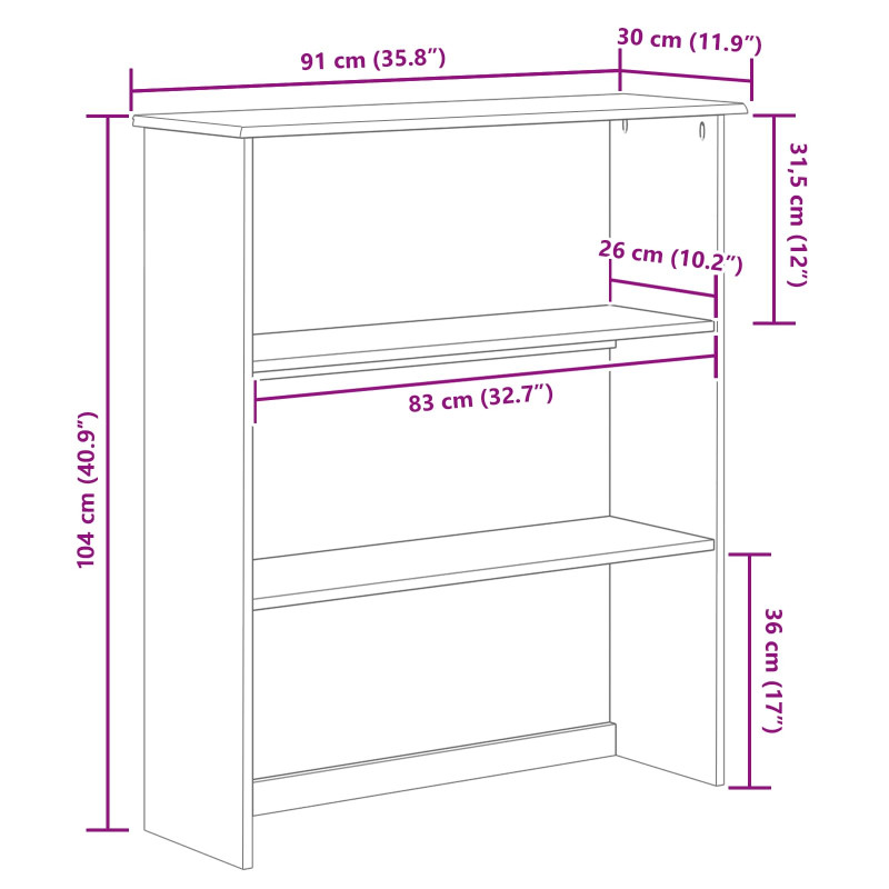 Klatka ASKIM 91 x 30 x 104 cm Lite drewno sosnowe