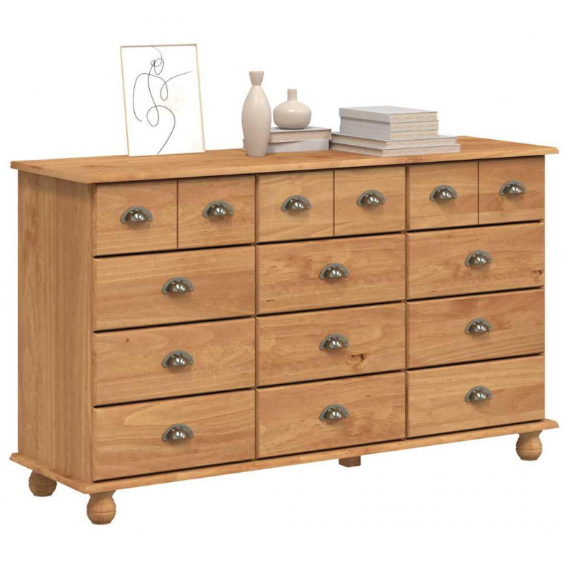 Komoda ASKIM Brązowy 79 x 40 x 133,5 cm Lite drewno sosnowe