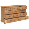 Komoda ASKIM Brązowy 79 x 40 x 133,5 cm Lite drewno sosnowe