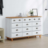 Komoda ASKIM Biały 79 x 40 x 133,5 cm Lite drewno sosnowe