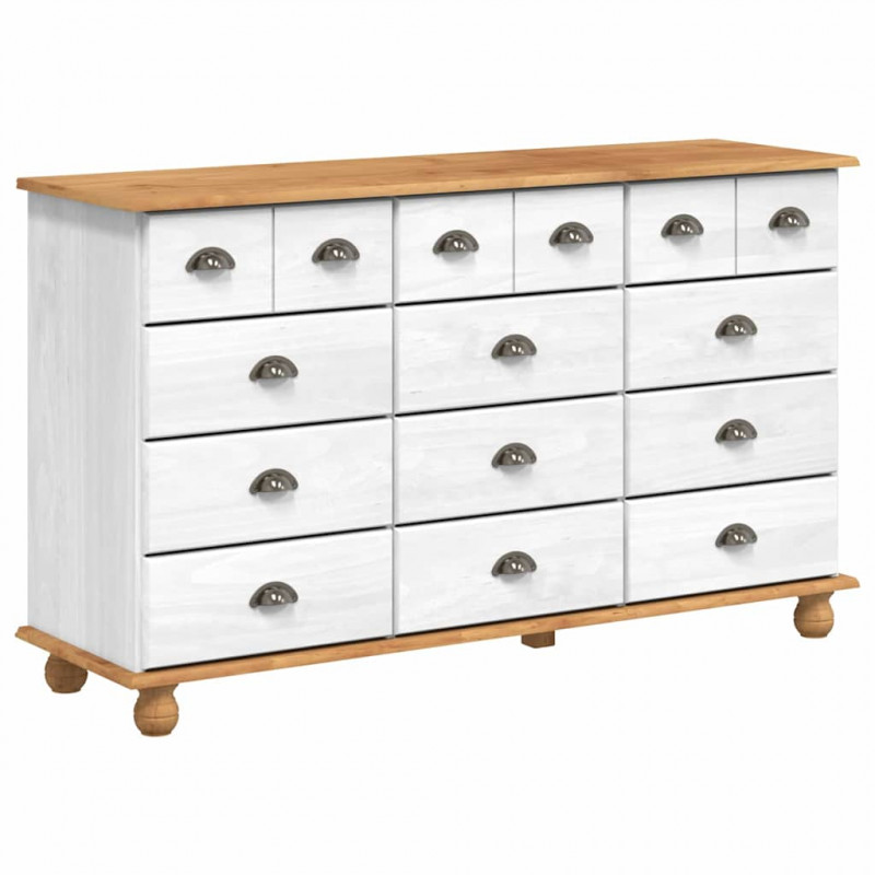 Komoda ASKIM Biały 79 x 40 x 133,5 cm Lite drewno sosnowe