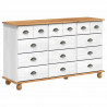 Komoda ASKIM Biały 79 x 40 x 133,5 cm Lite drewno sosnowe