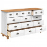 Komoda ASKIM Biały 79 x 40 x 133,5 cm Lite drewno sosnowe