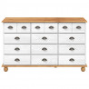 Komoda ASKIM Biały 79 x 40 x 133,5 cm Lite drewno sosnowe