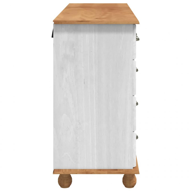Komoda ASKIM Biały 79 x 40 x 133,5 cm Lite drewno sosnowe