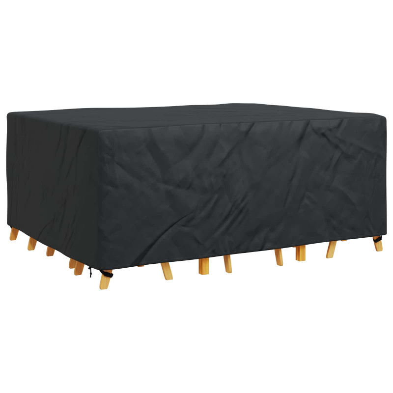Pokrowiec na meble Gładki Czarny 220 x 190 x 85 cm 600D