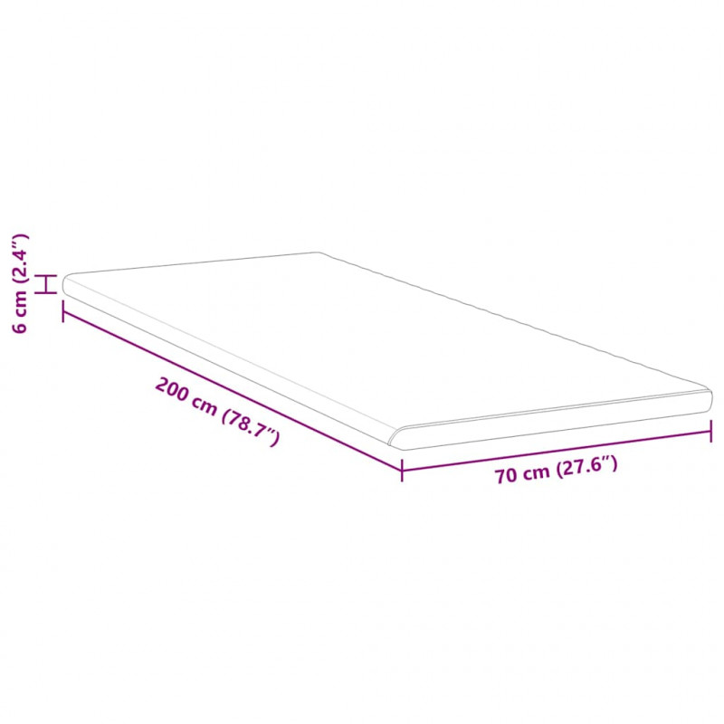 Nakładka na materac Biały i zielony 70 x 200 cm
