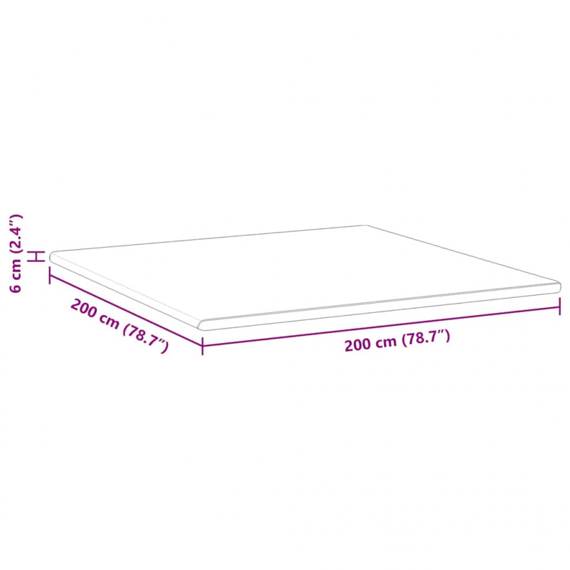 Nakładka na materac Biały i zielony 200 x 200 cm
