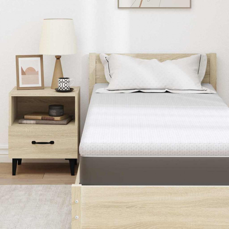 Nakładka na materac Biały 80 x 200 cm Tkanina jacquard