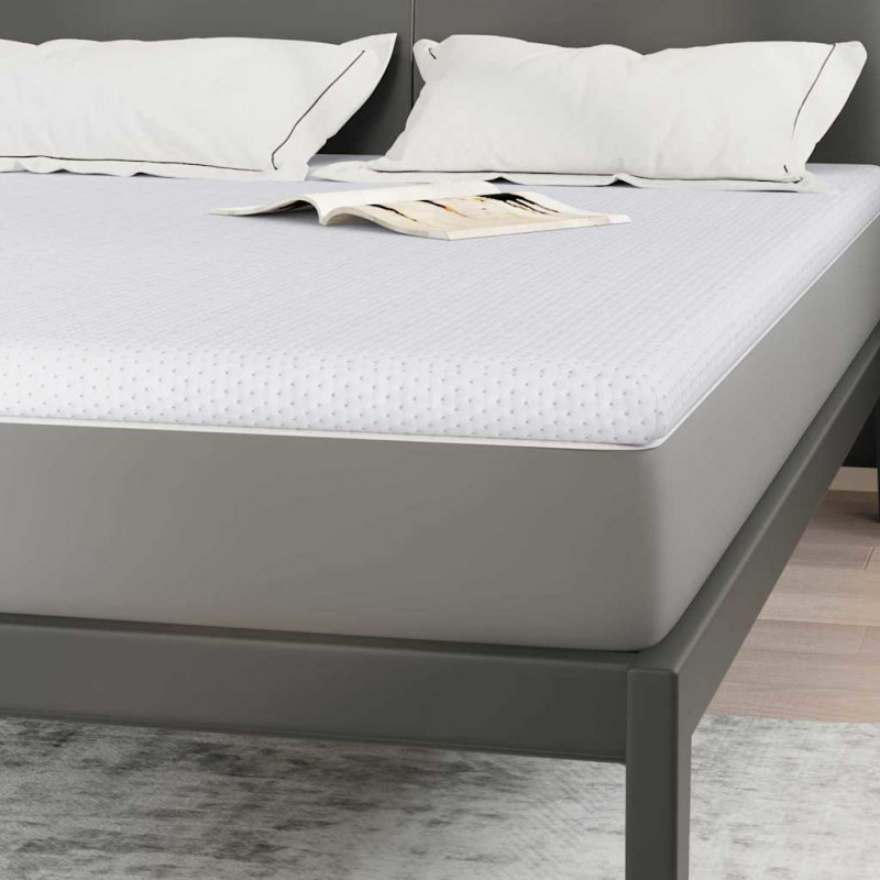 Nakładka na materac Biały 140 x 190 cm Tkanina jacquard