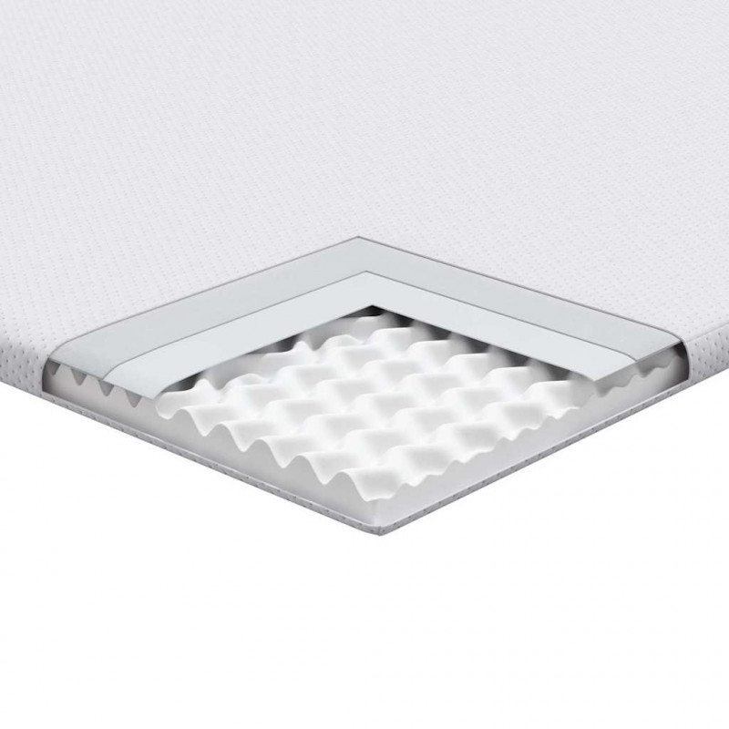 Nakładka na materac Biały 80 x 200 cm Tkanina jacquard