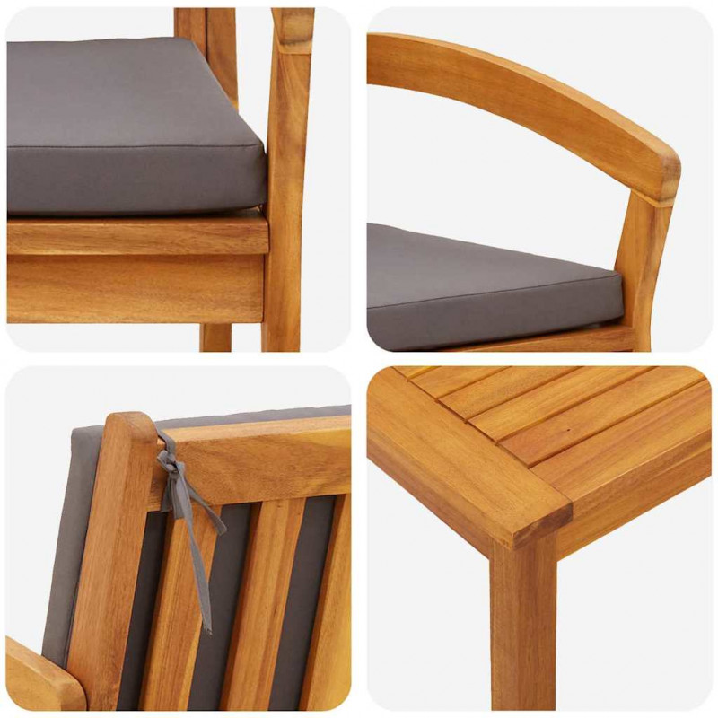 Zestaw bistro 2 pcs Olej Naturalny Lite Drewno Akacji
