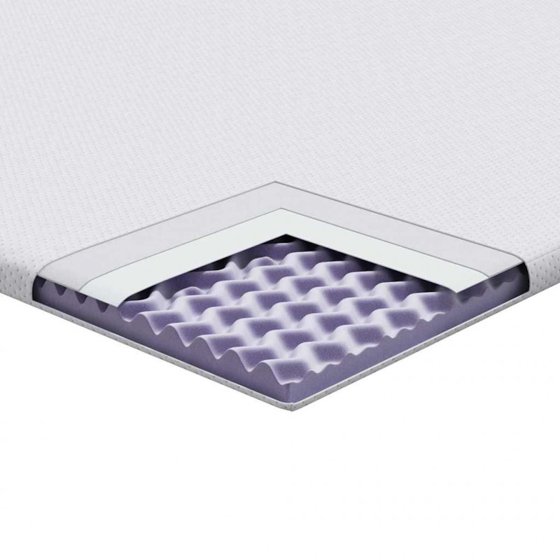 Nakładka na materac Biały 100 x 200 cm Tkanina jacquard