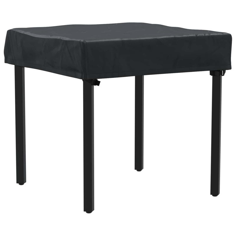 Pokrowiec na Stół Gładki Czarny 72 x 72 x 15 cm tkanina