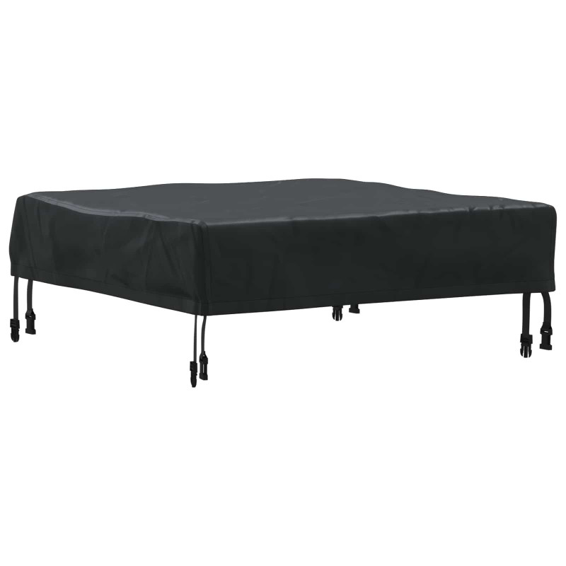 Pokrowiec na Stół Gładki Czarny 82 x 82 x 15 cm tkanina