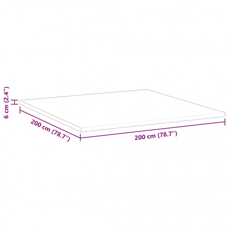 Nakładka na materac Biały 200 x 200 cm Tkanina jacquard