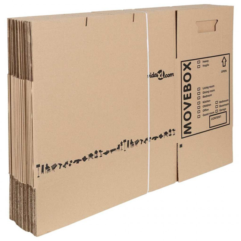 Skrzynka przeprowadzka 20 pcs Naturalny 59 x 31,5 x 31,5 cm