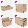 Skrzynka przeprowadzka 20 pcs Naturalny 59 x 31,5 x 31,5 cm