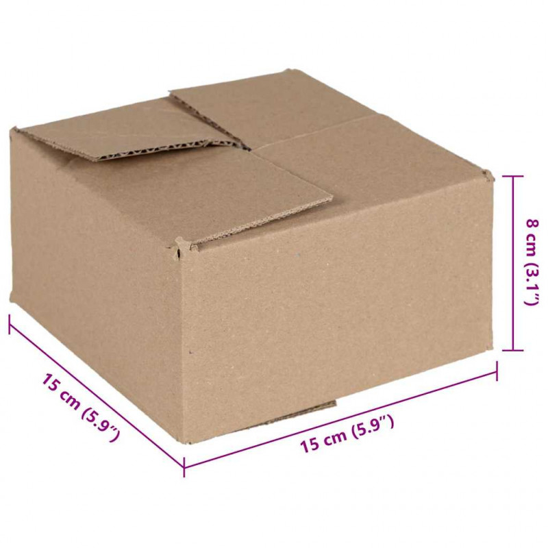 Pudełko składane 50 pcs Naturalny 15 x 15 x 8 cm Tektura