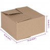 Pudełko składane 50 pcs Naturalny 15 x 15 x 8 cm Tektura